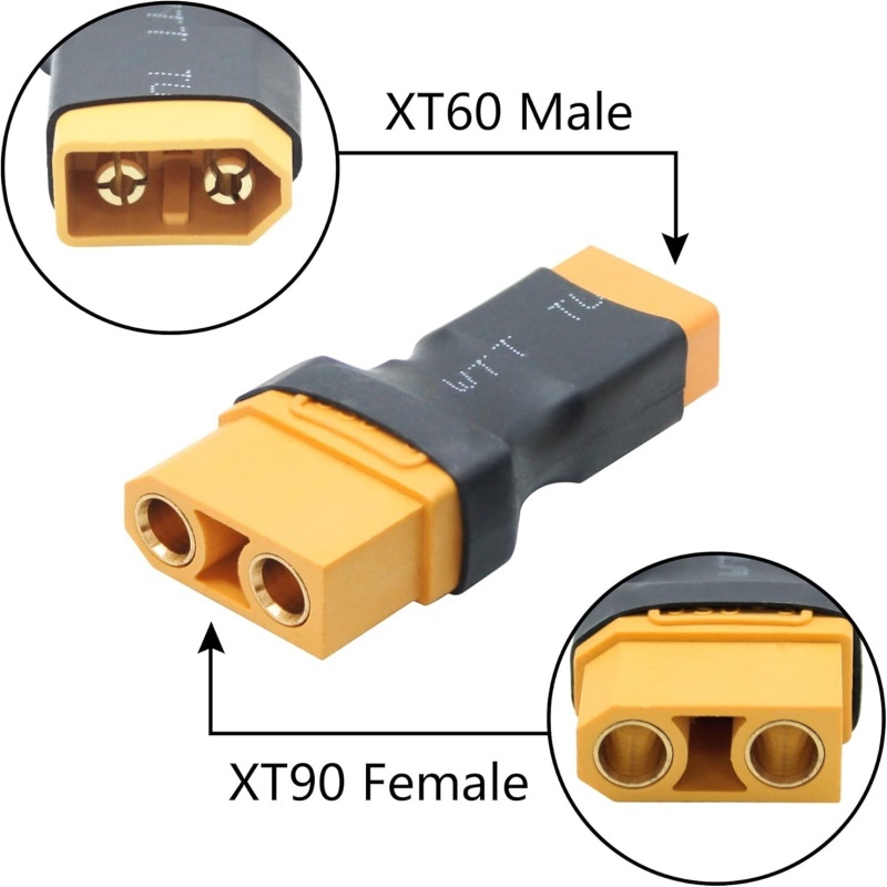 2Pcs/Lot XT90 Male Female to X - Drone Battery Adapter 评论和价格